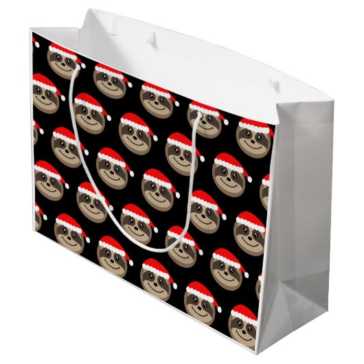 Fröhliche Slothmas Große Geschenktüte (Rückseite Schrägansicht)
