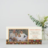 Fröhliche Snowflakes Weihnachtsfotokarte Feiertagskarte (Stehend Vorderseite)