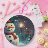 Fröhliche Snowman-Party Einladung - Festivalkarte. Pappteller (Party)