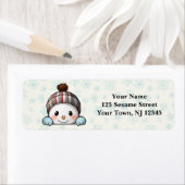 fröhliche Snowman-Rücksendeadressen-Aufkleber (Insitu)