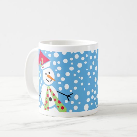 Fröhliche Snowmen-Tasse Kaffeetasse (Vorderseite Links)