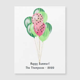 Fröhliche Sommer-Wassermelonen-Balloons-Grüße Magnetkarte
