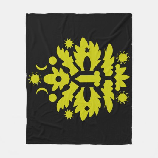 fröhliche Sommersonne Mittelsommer Fleecedecke (Vorderseite)