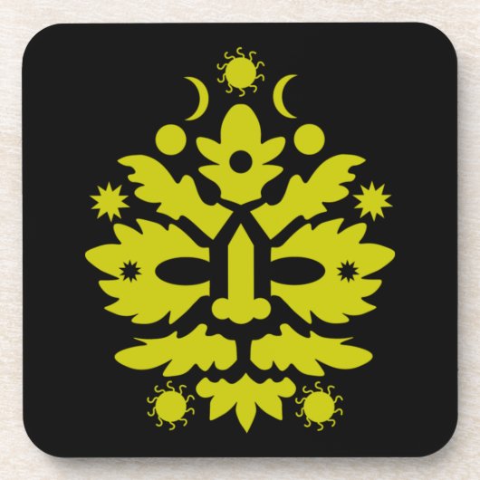 fröhliche Sommersonne Mittelsommer Getränkeuntersetzer (Vorderseite)