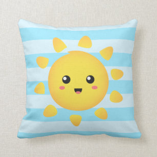 Fröhliche Sonne, die überall hell leuchtet Kissen