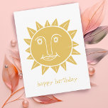fröhliche Sonne GLÜCKLICH BIRTHDAY CUSTOM Postkarte<br><div class="desc">Fügen Sie Ihren eigenen Text auf der Vorder- und Rückseite,  oder ändern Sie die Farben. Werfen Sie einen Blick in meinen Shop für mehr!</div>