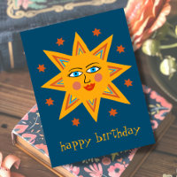 fröhliche Sonne GLÜCKLICH BIRTHDAY CUSTOM