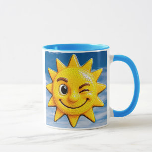 fröhliche Sonne mit Auge Tasse