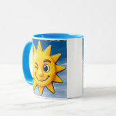 fröhliche Sonne mit Auge Tasse (Vorderseite Links)