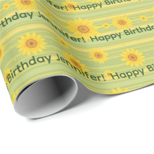 Fröhliche Sonnenblume Alles Gute zum Geburtstag Na Geschenkpapier