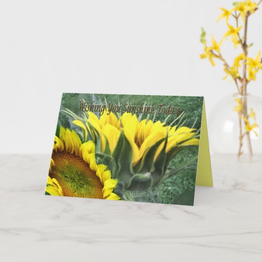 fröhliche Sonnenblume - anpassen Karte (Gelbe Blume)