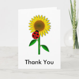 Fröhliche Sonnenblume Danke Karte