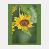 Fröhliche Sonnenblume Fleecedecke (Vorderseite)