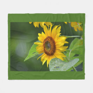 Fröhliche Sonnenblume Fleecedecke