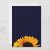 Fröhliche Sonnenblume Save the Date Navy Blue Einladung (Rückseite)