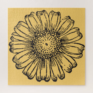 Fröhliche Sonnenblume Sonnige Blume Blumen Puzzle