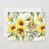 Fröhliche Sonnenblumen Einladung (Rückseite)