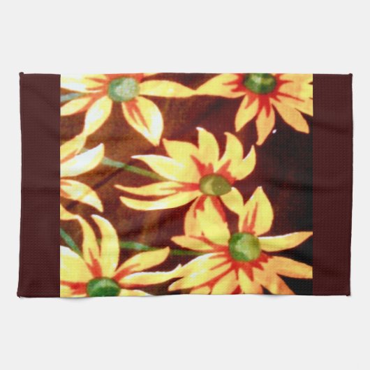 Fröhliche Sonnenblumen Geschirrtuch (Horizontal)