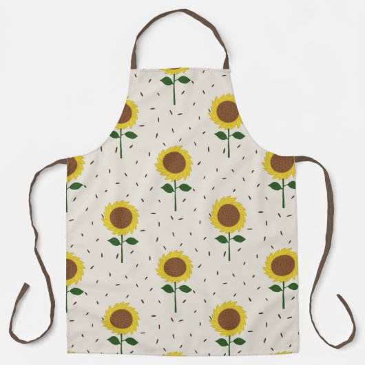 Fröhliche Sonnenblumen-Muster-Schürze | Original H Schürze (Vorderseite)