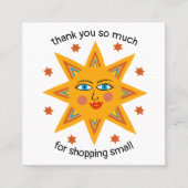 fröhliche Sonnenschein CUSTOM Vielen Dank, dass Si Quadratische Visitenkarte (Vorderseite)