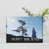 Fröhliche Sonnenwende-Nacht Einladung (Stehend Vorderseite)