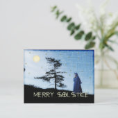 Fröhliche Sonnenwende-Nacht Feiertagspostkarte (Stehend Vorderseite)