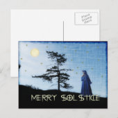 Fröhliche Sonnenwende-Nacht Feiertagspostkarte (Vorne/Hinten)