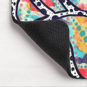 Fröhliche Spots, Punkte und Funky Lines Mousepad (Ecke)