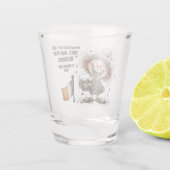 Fröhliche St. Patrick’s Day Leprechaun Kunst Schnapsglas (Rückseite)