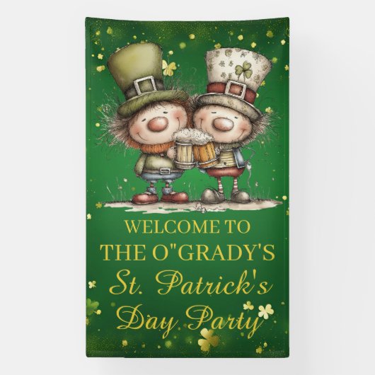 Fröhliche St. Patrick’s Day Party Illustration Banner (Vertikal)