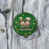 Fröhliche St. Patrick’s Day Party-Illustration Button (Beispiel)