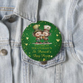 Fröhliche St. Patrick’s Day Party-Illustration Button (Beispiel)