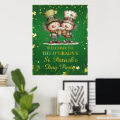 Fröhliche St. Patrick’s Day Party-Illustration Poster (Heimbüro)