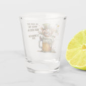 Fröhliche St. Patrick's Day Leprechaun Kunst Schnapsglas (Rückseite)