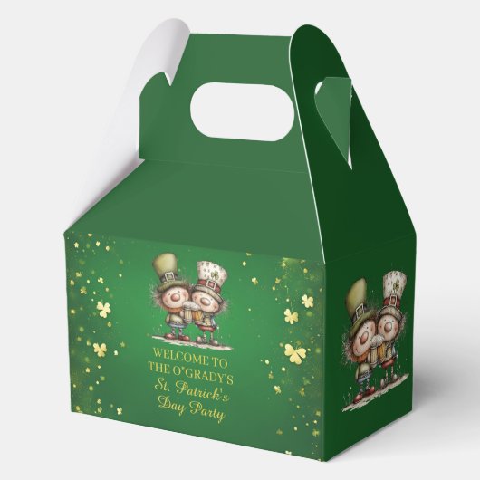 Fröhliche St. Patrick's Day Party-Illustration Geschenkschachtel (Vorderseite)