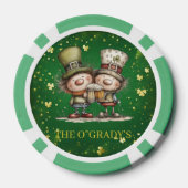 Fröhliche St. Patrick's Day Party-Illustration Pokerchips (Rückseite)