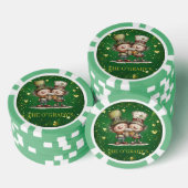 Fröhliche St. Patrick's Day Party-Illustration Pokerchips (Stapel)