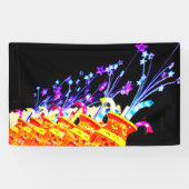 Fröhliche Sternenexplosionen Banner (Horizontal)