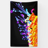Fröhliche Sternenexplosionen Banner (Vertikal)