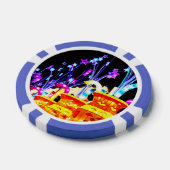 Fröhliche Sternenexplosionen Pokerchips (Einzeln)