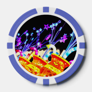 Fröhliche Sternenexplosionen Pokerchips