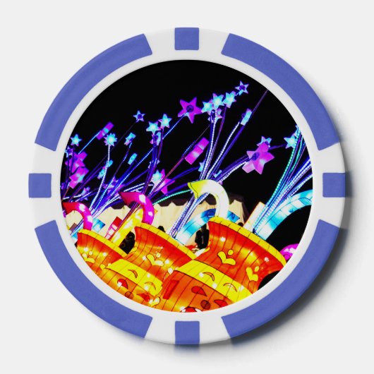 Fröhliche Sternenexplosionen Pokerchips (Vorderseite)