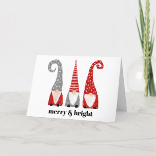 Fröhliche & strahlende drei Gnome Weihnachten Pers