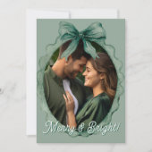 Fröhliche & strahlende Foto-Weihnachtsgrüße Feiertagskarte (Vorderseite)