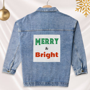 Fröhliche & strahlende Weihnachten Festliche farbe Jeansjacke