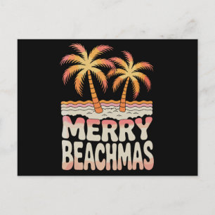 Fröhliche Strand-Weihnacht Palme Tropischer Sonnen Feiertagspostkarte