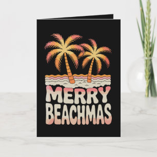 Fröhliche Strand-Weihnacht Palme Tropischer Sonnen Karte