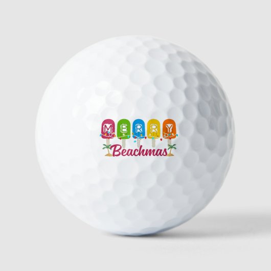 Fröhliche Strand-Weihnachten im Juli Golfball (Vorderseite)