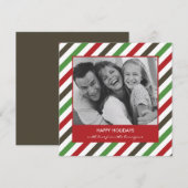 Fröhliche Strip Weihnachtskarten/Weihnachtsfotokar Feiertagskarte (Vorne/Hinten)