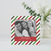 Fröhliche Strip Weihnachtskarten/Weihnachtsfotokar Feiertagskarte (Stehend Vorderseite)